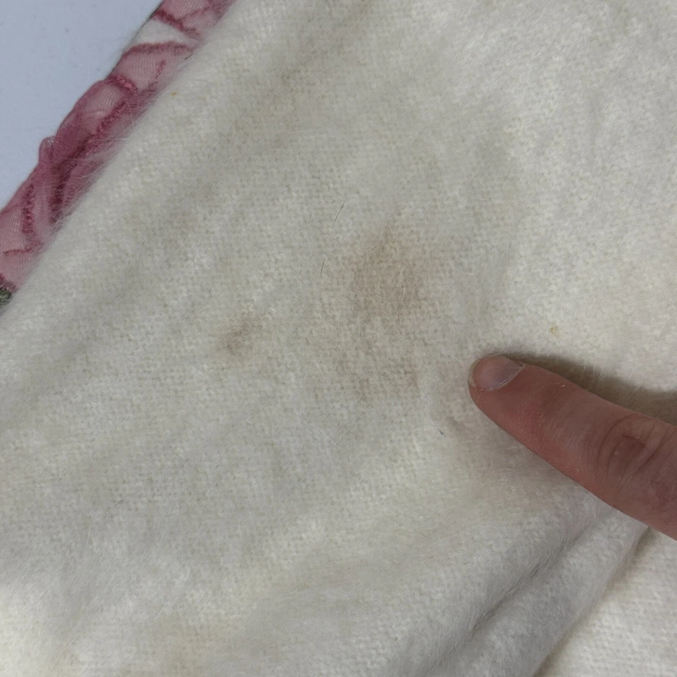 Cárdigan Suéter De Colección Venesha Angora Mujer Talla M Crema Floral Rosa Cottagecore Foto 4 de 4