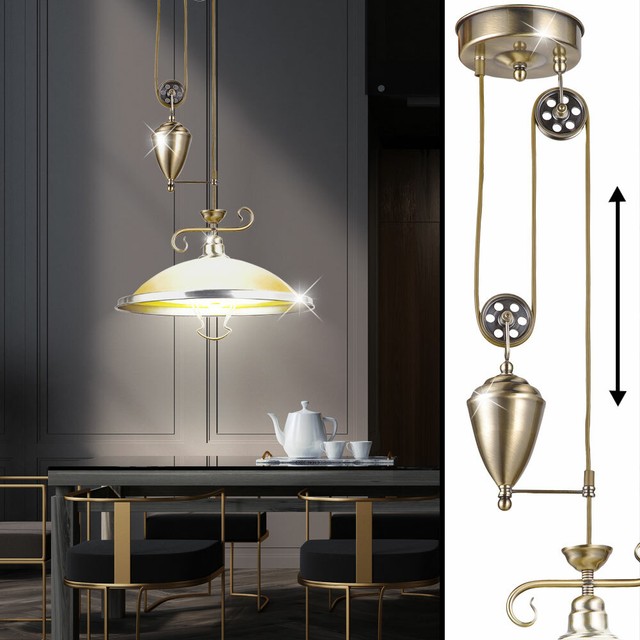 Decken Pendel Leuchte Amber Jugendstil Luster Esszimmer Altmessing Landhaus Stil Gunstig Kaufen Ebay