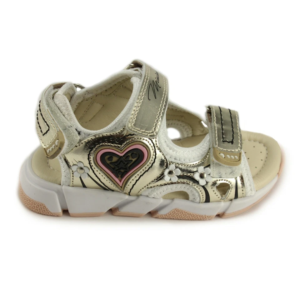 Minimen Niñas Sandalias de Cuero Punta Abierta con Arco, Tobillo y Soporte Ortopédico Foto 2 de 4