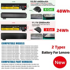 3/6Cell Battery Fr Lenovo Thinkpad T440 X240 T450S T460 L460 X260 45N1127 68/68 