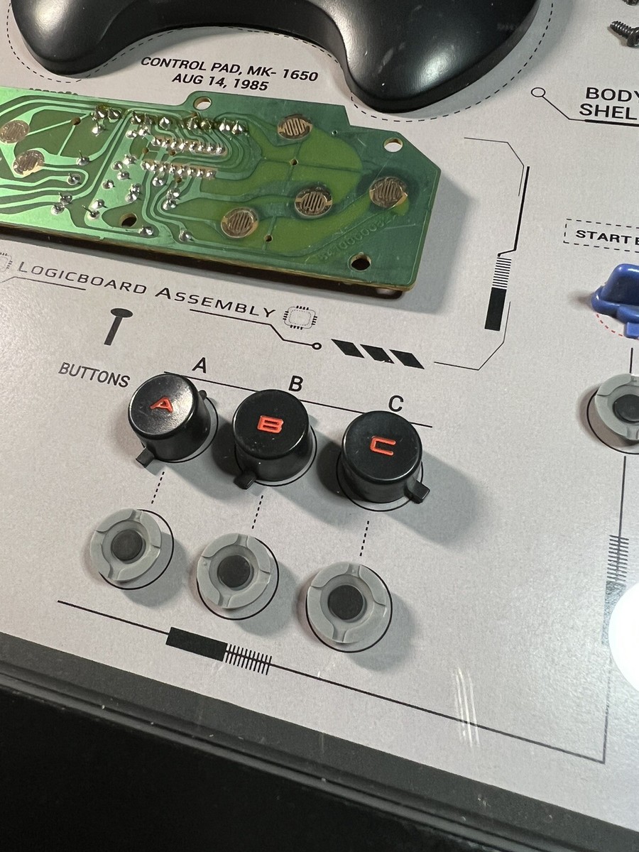 Sega Genesis Controller Teardown Frame Sonic The Hedgehog | eBay