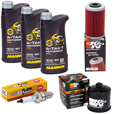 Set Ölfilter 3L Öl Inspektion für KTM Duke 640 E 1999-2002 Duke 400 Zündkerze