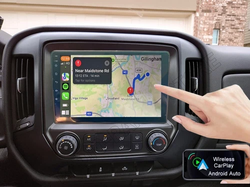Apple Carplay For 2014-2018 Chevrolet Silverado GMC Sierra Car Stereo Radio GPS - Picture 8 of 16