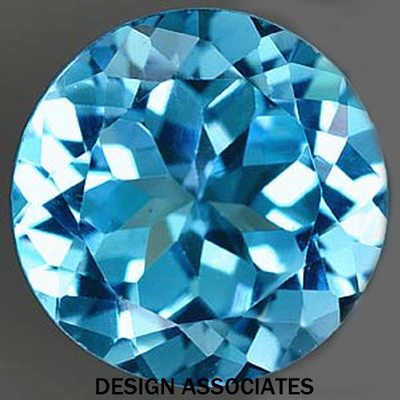 SWISS BLUE TOPAZ MM ROUND CUT ALL NATURAL AAA