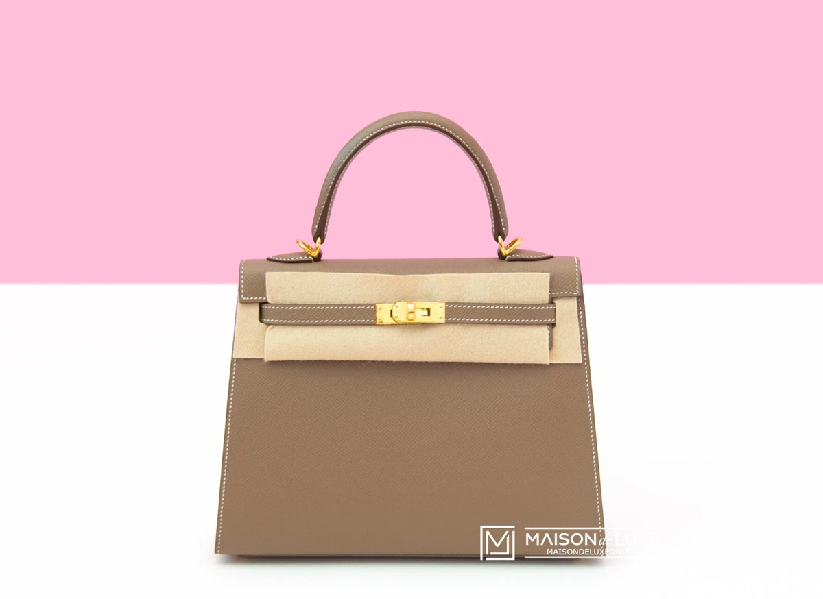 HERMES Epsom Kelly Sellier 28 Etoupe | FASHIONPHILE