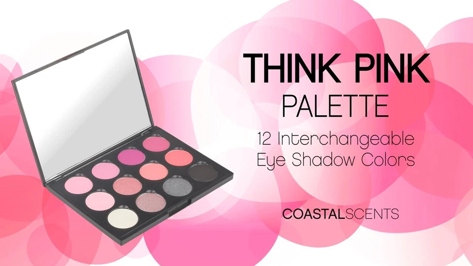 COASTAL SCENTS Think Pink Palette-12 Interchangeable Eye Shadow Colors - NIB - Image 2 of 4