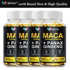 Maca Root Capsules 10000mg, Peruvian Maca Extract for Men  Women 120 Caps