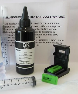 INKWORLD 100 kit inchiostro ricarica cartucce hp 304 per stampante Deskjet ++ refill clip