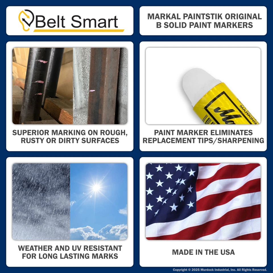 Genuine Markal 12-Pack Paintstik B Paint Markers w/ Magnetic Grip (Made in USA) - Image 4 of 4