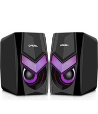 OPKALL Computer Speakers, RGB Gaming Speakers, 2.0 Channel PC Computer Speaker