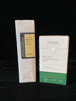COSRX Snail 96 Mucin 3.3z & Puremi Collagen Firming Masks(20) Made In Korea