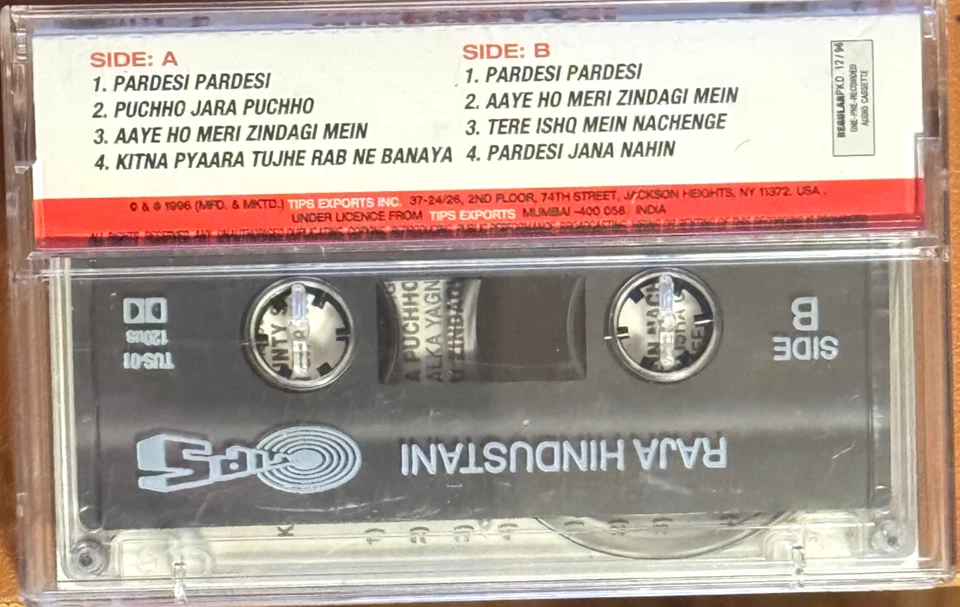 Nadeem Shravan – Raja Hindustani - CASSETTE TAPE - Image 4 of 4