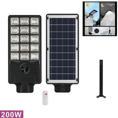 ROBERTAGOR DRIWEI FARO LAMPIONE STRADALE PANNELLO SOLARE 200W CON STAFFA TELECOMANDO 12467