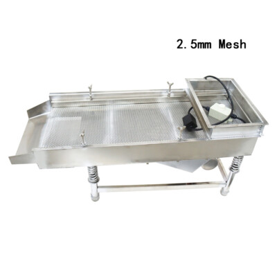 2.5mm Sieve Stainless Steel Single Layer Linear Vibrating Screen 110V 80W