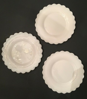 Vintage Westmoreland Glass Milk Glass Luncheon Plate 1901 1 Pattern Set Of 3 Ebay