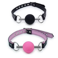 EDD LOVE-TOYS® Premium Silikon Knebel - BDSM Mundknebel Ballknebel schwarz pink