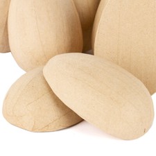Package of 12 Paper Mache 4-3/4" Half Eggs with Flat Bottoms