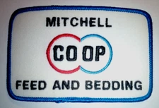 Vintage Mitchell Feed And Bedding COOP Patch Badge Crest