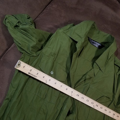 NORMA KAMALI BUTTON FRONT BLOUSE ROLL TAB SLEEVES SRI LANKA XL - Picture 13 of 14