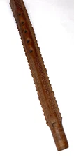 Vintage Hand Carved Wooden Mouth Woodwind Flute Estate Find Folk Art Decorative