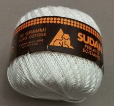 Cotone Sudan Perlato Egiziano - 4 Gomitoli da 50gr - Puro Cotone N.8