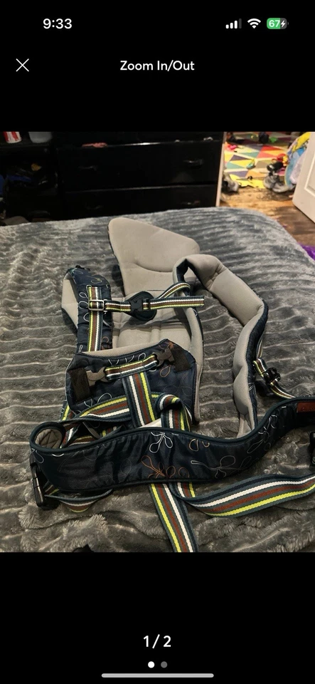 Portabebés ajustable flor verde azulado de bebé a niño pequeño Foto 2 de 2