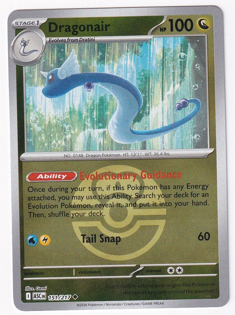 Reverse Holo Dragonair (Love Ball) 151/217 ME: Ascended Heroes | NM