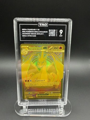 Pokémon Mega Charizard Y EX Ascended Heroes Mega Hyper Rare #294/217 TAG 9