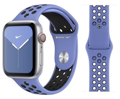 Genuine Apple Nike Sport Loop Watch Band Strap - Royal Pulse / Black 45mm 46mm