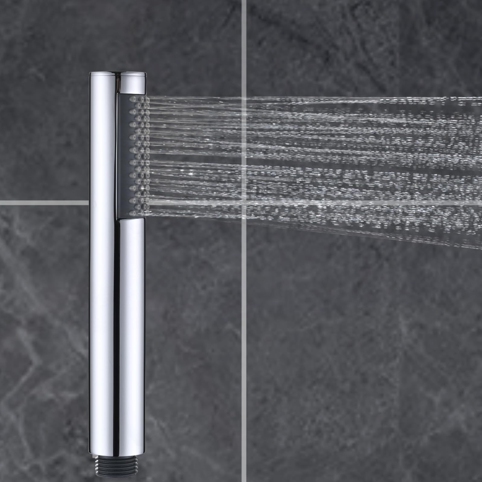 Pommeau de douche haute pression chromé avec filtre anti-calcaire pour salle de bain familiale