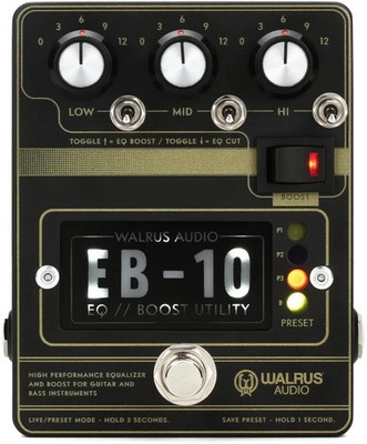 Walrus Audio EB-10 Preamp/EQ/Boost Pedal - Black