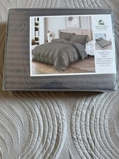 Bettwäsche-Set 4-teilig 200-230cm Aus Damast mit Gummizug Bettbezug