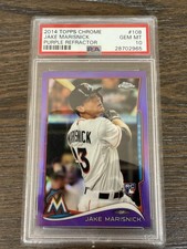 2014 Topps Chrome #108 Jake Marisnick Purple Refractors PSA 10