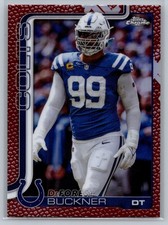 DeForest Buckner 2025 Topps Chrome Pigskin Football Leather Refractor Colts #133