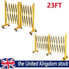 Metal Expandable Barricade Gate 23FT Folding Safety Barrier Gate Traffic Fence