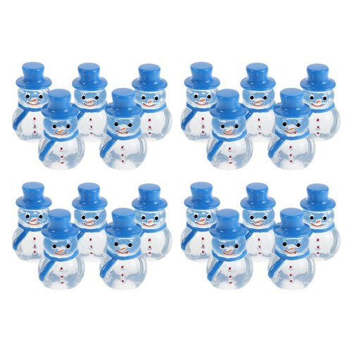  20 kleine Schneemannstatuen aus Kunstharz – Mini-Schneemann-Ornamente für - Bild 12 von 12