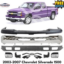 Front Bumper Chrome Steel Valance Kit For 2003-2006 Chevrolet Silverado 1500 Front Bumper Chrome Steel Valance Kit For 2003-2006 Chevrolet Silverado 1500