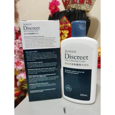 2 X Restoria Discreet Colour Restoring Cream 250ml Grey Hair (with box) DHL EXPR