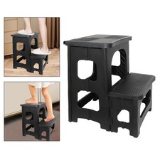 2 Step Stool Foldable Step Stool Skid Resistance Space Saving Multifunctional