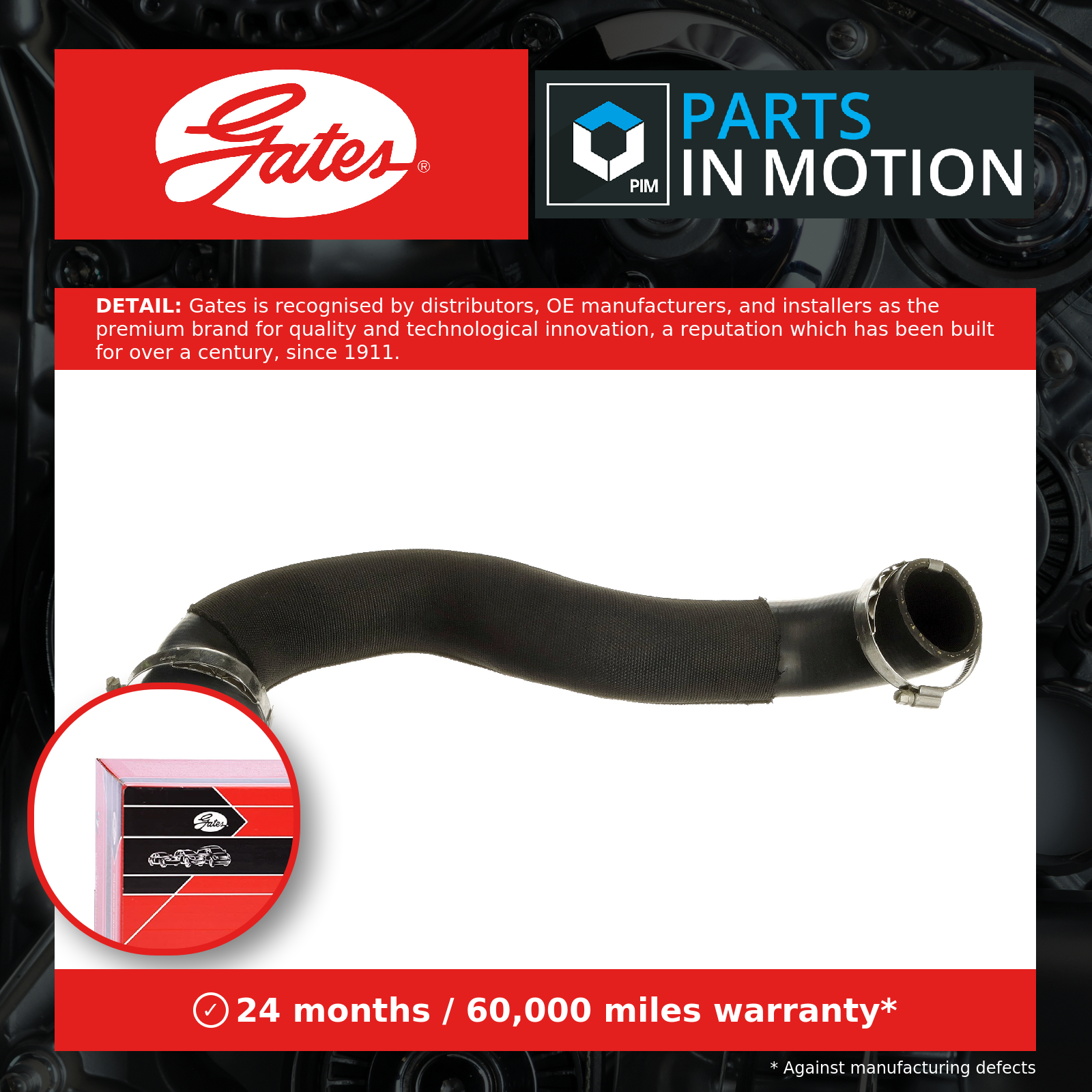 Turbo Hose fits AUDI A5 8F, 8T3 2.0 08 to 17 Charger Gates 8K0145738M Quality