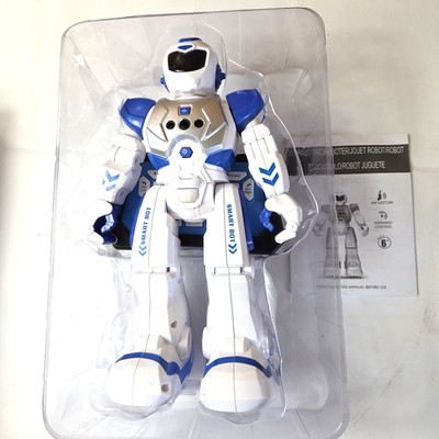 Intelligent Robot Toy Infrared Remote Control Age 6+ Programming Commands Blue