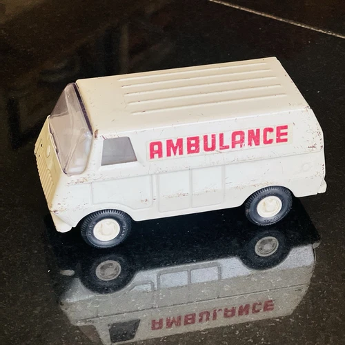 White Van Mini Tonka Rare Vintage Ambulance Paramedic Metal