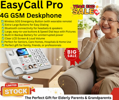 EasyCall  PRO 4G GSM TELEFON, SOS FUNKSCHLÜSSEL, ALZHEIMER, DEMENZ, SENIOREN. SALE