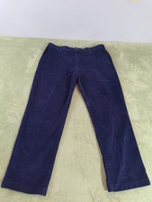 Izod Pants Mens 38x29 Corduroy Straight Fit Navy Blue Flat Front Casual Trouser
