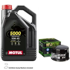 MXU500 Quad 2x4 Oil and Filter Kit Motul 5000 10w40 4L Kymco 2008 Inc Washer 4.59 per litre