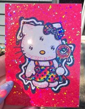 Hello Kitty Holographic Vinyl Sticker Sanrio Psychedelic