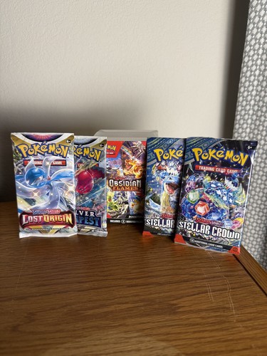 Pokemon TCG Obsidian Flames Booster Bundle SEALED 6 Packs + 4 sealed sortiert