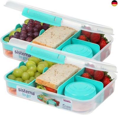 To Go Bento Box Create | Lunchboxen mit Fächern & Snack Pots | 1,48 L | BPA-frei