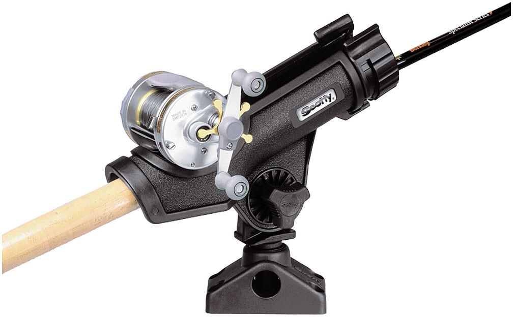 Scotty Power Lock Rod Holder with 241 Mount - Durable Nylon Secure Fishing Gear 8290₽
