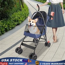 Foldable Lightweight Durable Pet Stroller For Small To Medium Pets Dogs And Cats